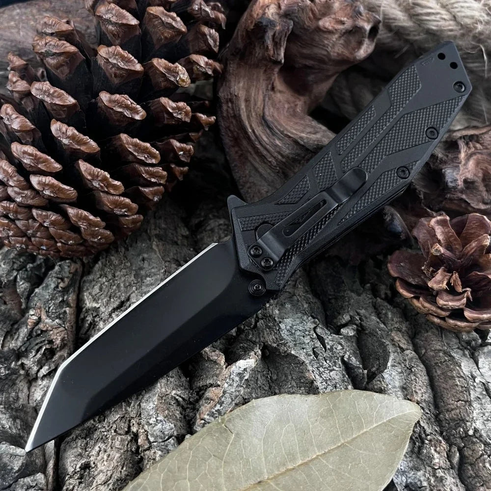 1990 folding knife, sturdy and durable, nylon handle 9cr18mo vblade, portable outdoor camping tool, a gift for men