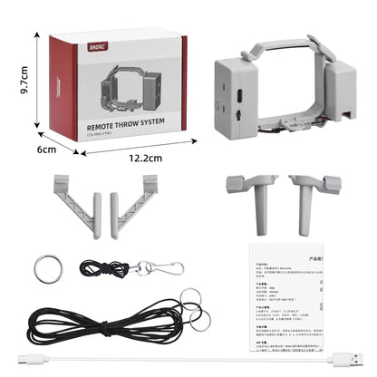 BRDRC Airdrop System for DJI Mini 4 Pro Drone Remote Thrower Casting Fish Bait/Giving Gifts/Emergency Rescue Drone Accessories