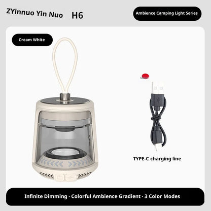 Camping Lantern Warm Light Long Battery Life Portable Tent Light Outdoor Camping Hanging Lamp Rechargeable Atmosphere Lighting
