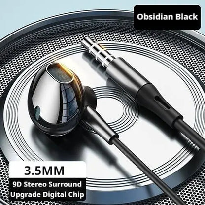 Type C&3.5mm Headphones HiFi Bass Stereo Volume Control Headset In HD Mic Wired Earbuds For IPhone15-17/Samsung Series Earphones