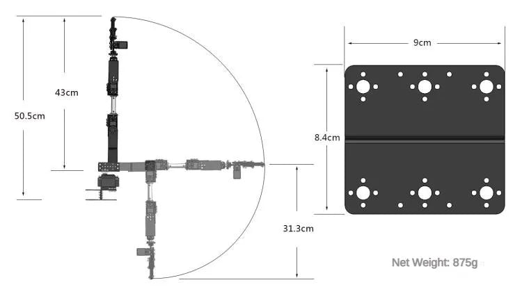 Robotic Arm Kit 6 Dof Programming Robotic Arm DIY kit for Arduino Raspberry Pi Robot For UNO/ESP32 Open Source Code and Tutorial