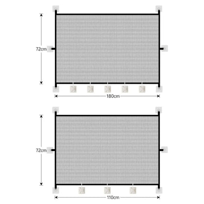 Portable Retractable Pet Barrier Fences Folding Anti-Escape Pet Safety Gate Mesh with Hooks Dog Isolation Gate Hallways