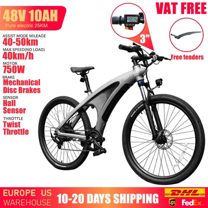 HUANCI Q5 Electric Bike for Adults 2000W Off-road Tire E Bike 48V 20Ah Battery 60KM/H Electric Bicycle for Commuting Long Range
