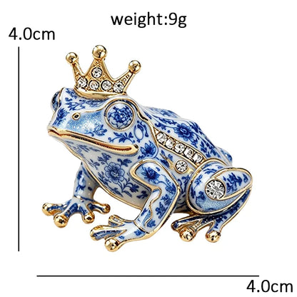Wuli&baby Blue-and -White Porcelain Collection Animal Brooches For Women Unisex Goat Cat Butterfly Birds Party Office Brooch Pin