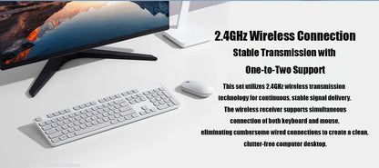Xiaomi Wireless Keyboard and Mouse Set 3 2.4G Wireless Slim and Quiet Business Office Use Plug and Play