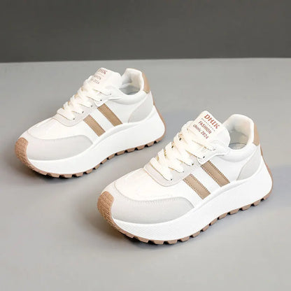 2026 Summer Thick-Soled Women Shoes Height-Increasing Women Sneakers Casual Skate Shoes Lace-Up Sports Running Shoes for Women