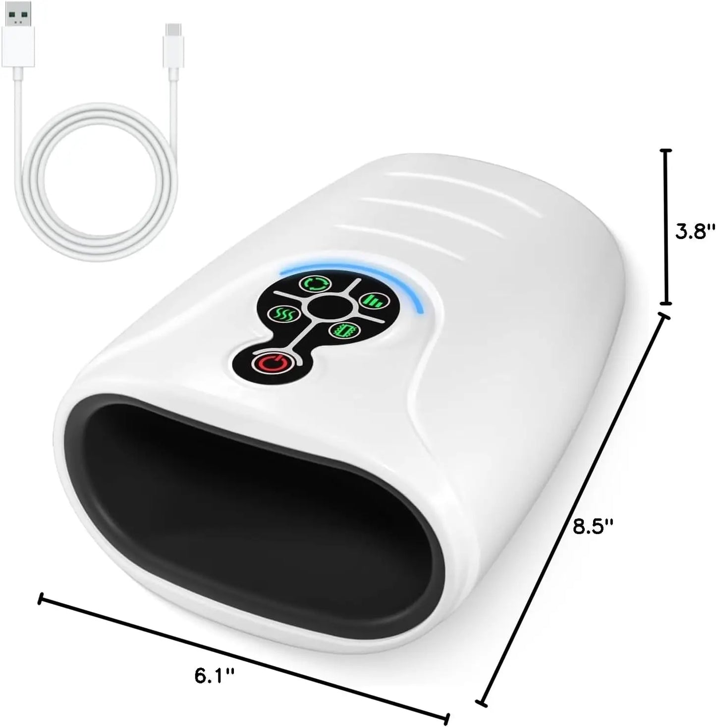 LINGTENG Hand Massager, Cordless Heated Massager, Relax Anytime, Anywhere, Warm and Comfortable, Helps You Unwind Deeply, A Holiday Gift for Home or Office