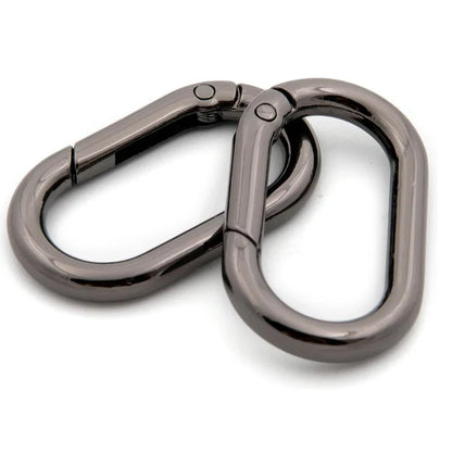 5pcs Metal Oval O Ring Spring Clasp Openable Round Carabiner Keychain Clips Hook Dog Chain DIY Jewelry Buckle
