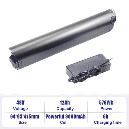 Removable Ebike Battery 48V 10.4Ah 14Ah Li-ion Battery 36V 13Ah for Vefreedom Cybervelo EK2 Pro URLIFE E26 Electric Bike