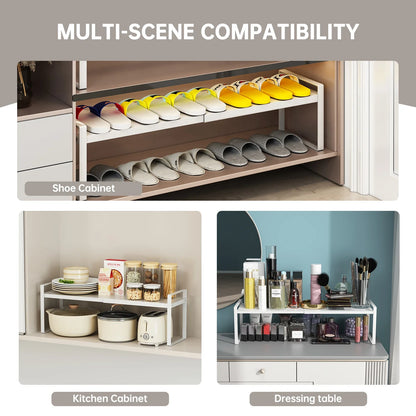 Kitchen Storage Rack under the Sink, Layered Shelf in the Cabinet, Countertop, Extendable Cabinet, Dish Storage Rack for Home