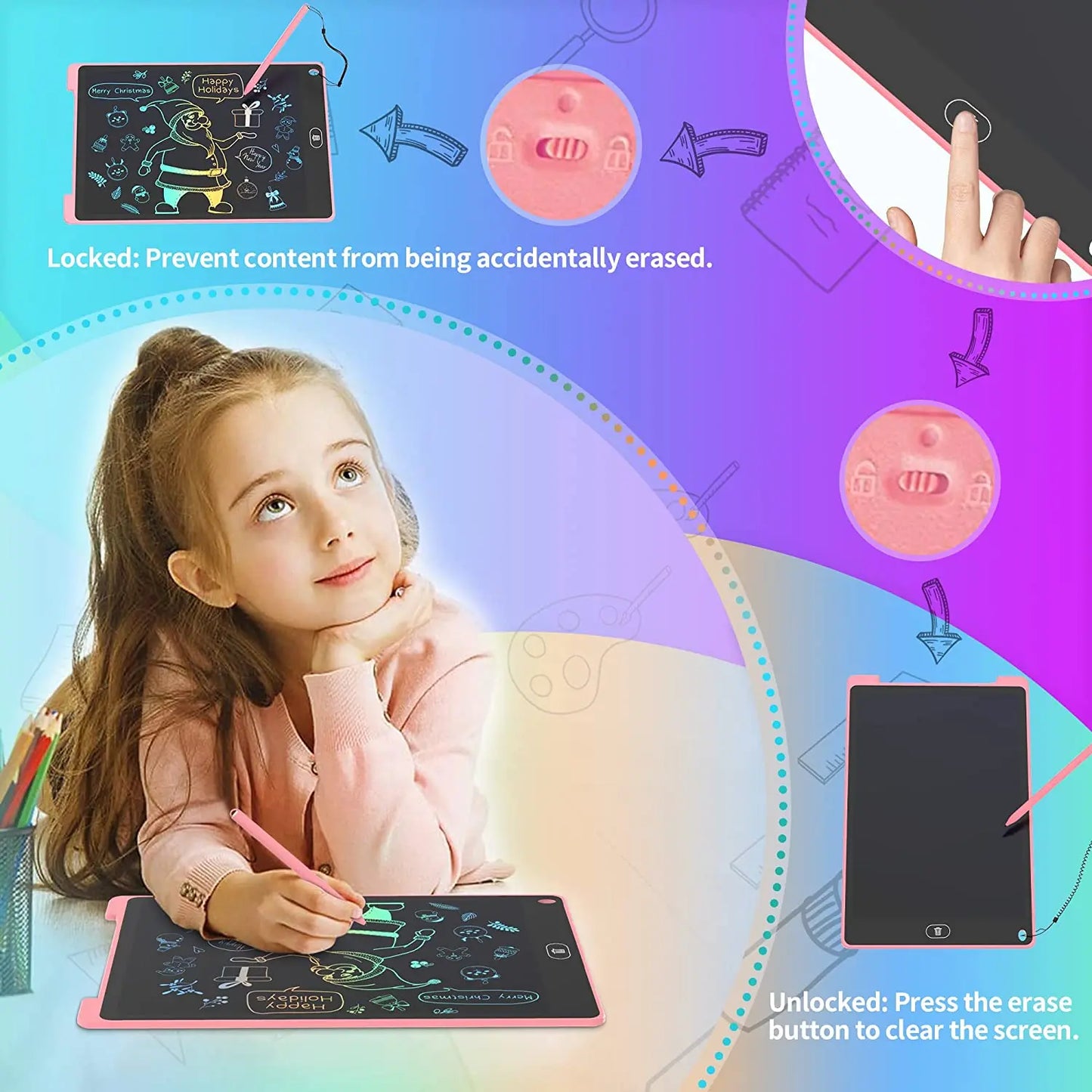 10” Writing Tablet Electronic Handwriting Tablet Drawing Tablet LCD