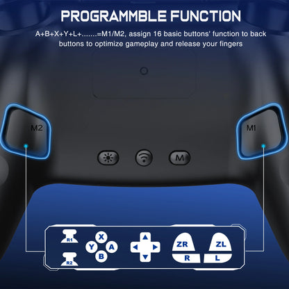 NC300 Dual Hall Gamepad Console RGB Light Wireless Controller For Switch/Android/IOS/PC/Steam