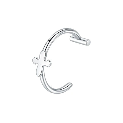 1PC Stainless Steel Fake Nose Ring Hoop Septum Rings Non-Pierced C Clip Lip Ring Earring Fake Nose Piercings Women Body Jewelry