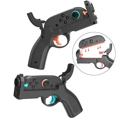 1Pair Shooting Game Gun For Switch 2 Left and Right Controller Shooting Gunstock Hand Grip For NS2 Gaming Accessories