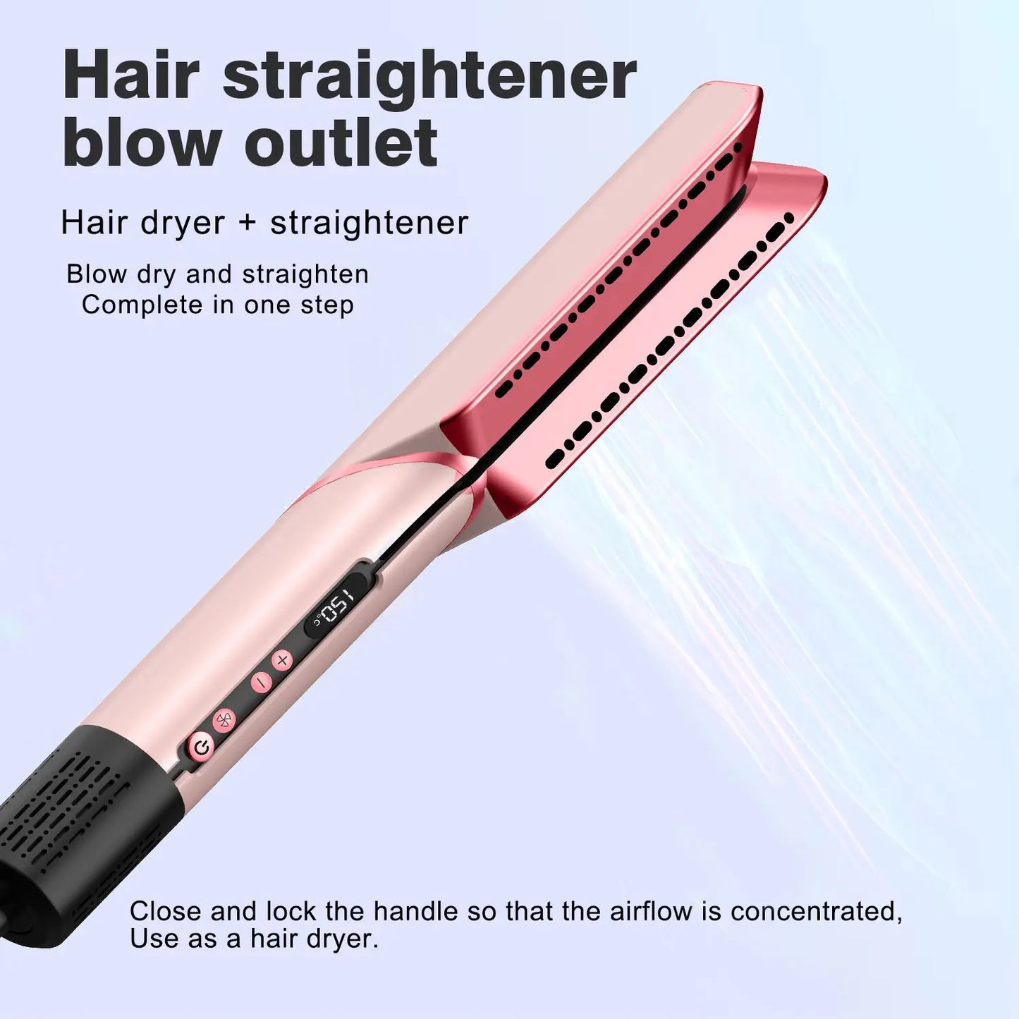 2 in 1 Hair Straightener & Hair Dryer Negative Ion Hair Straightener