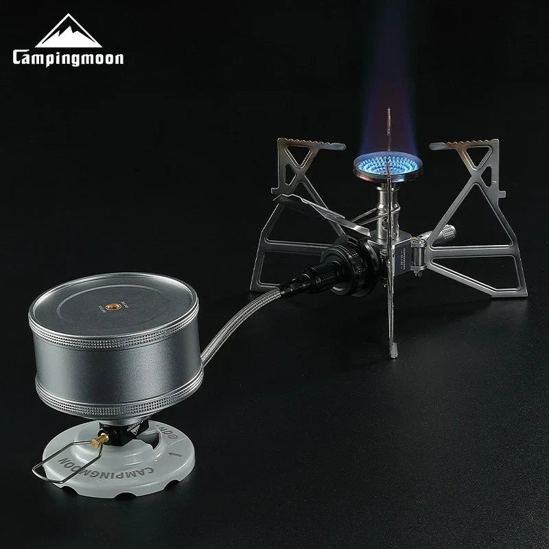 CAMPINGMOON Camping can be done with Inverted High-altitude Flat Gas Cylinders,Stoves,Extension Pipes with Valves, and Gas Pipes