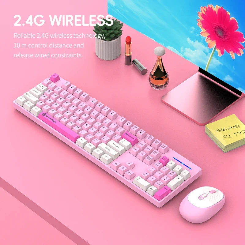 Shipadoo Wireless Gaming Keyboard and Mouse Combo for Laptop, Desktop, and Office Use