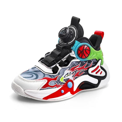 Kids Sneakers Fashion Basketball Shoes for Children Boys Breathable Mesh Sneakers Casual Sports Shoes 2026 New Design Trainers