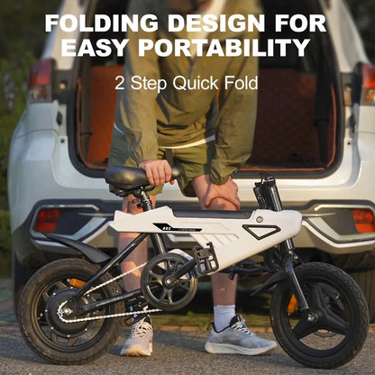 A02 Electric Folding Bike With 250W Motor 14inch Wheels 36V 6.4Ah Battery Kids Ebike