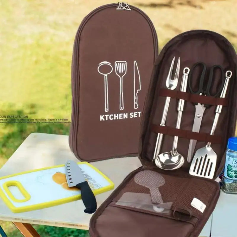 Portable Cooking Utensil Organizer Bag for Outdoor Camping Travel  Storage for  Equipment