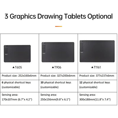 TABLIKE Graphics Tablet for Drawing, Ultra-thin Art Sketch Digital Pad with Battery-free Stylus 8 Pen Nibs 8192 Levels Pressure