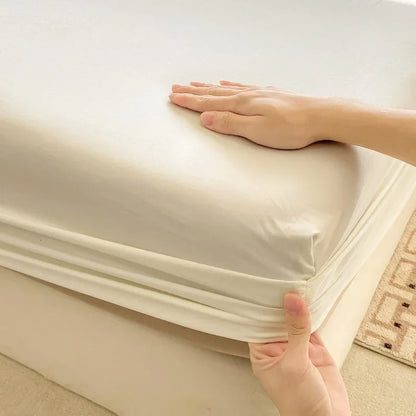 100% Cotton Fitted Bed Sheet with 360 Elastic Band Bedsheet Bedspread