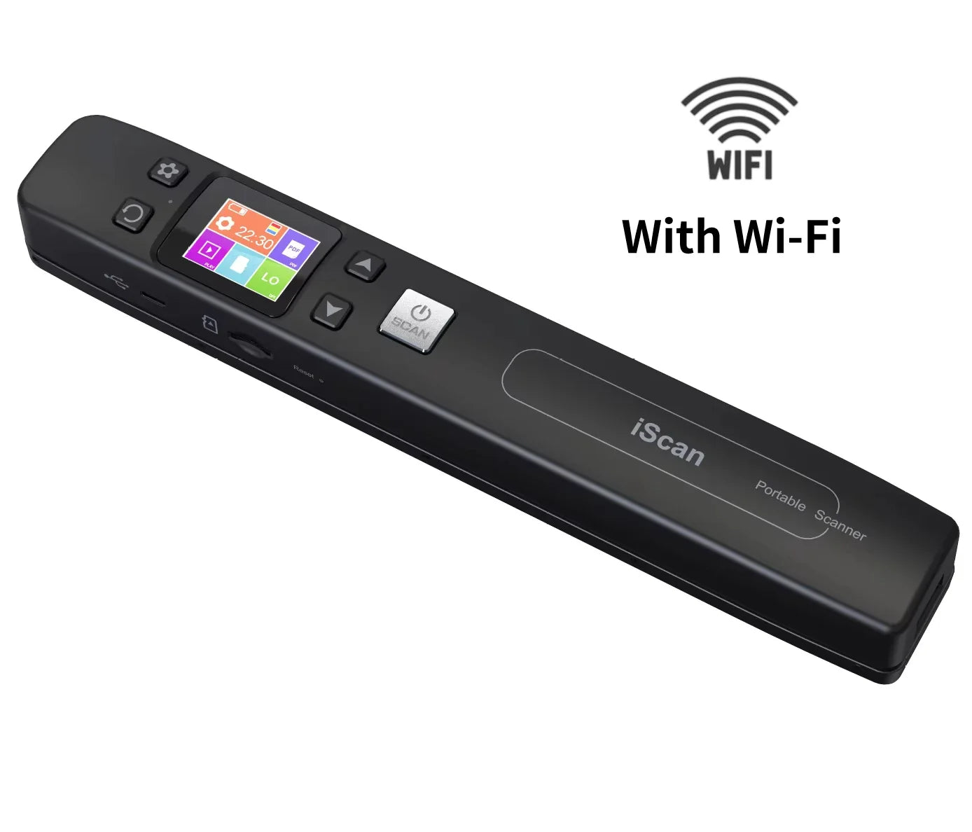 Handheld Flat Scanner HD Scanner 1050DPI Portable WIFI Wireless Scanner for Documents Homework Scan Photos JPG/PDF No Driver