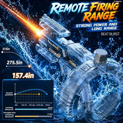 Electric Water Gun Automatic Water Blaster with LED Lights High Pressure Long Range Summer Beach Pool Outdoor Toy for Kids Adult