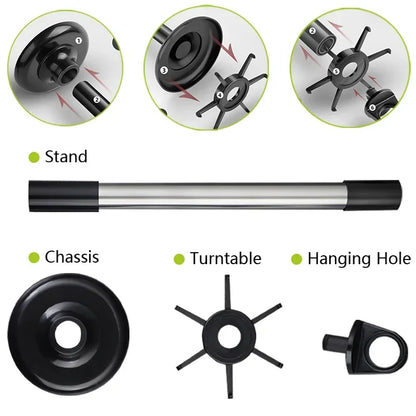 Kitchen Rotary Storage Rack Rotatable Kitchenware Organizer Hooks Spatula Spoon Knife Storage cabinet Kitchen Accessories
