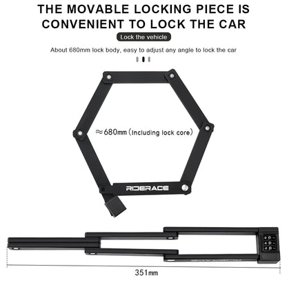 Bike Foldable Lock MTB Road High Security Anti-Theft Cycling Lock Portable For Scooter Electric E-Bike Bicycle Accessories