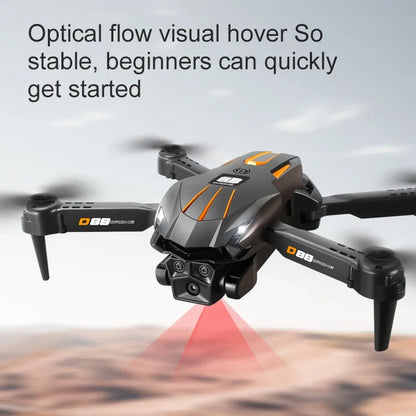 NewD88 4K RC Drone,360°Flip,Headless Mode,One Key Return,Altitude Hold,WiFi FPV,Dual Cam Switch,90°Lens Adjust,Birthday Gift Toy