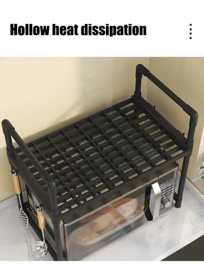 Kitchen Elevated Design Seasoning Rack Microwave Storage RackBilayer Oven Modern Minimalism Kitchen Accessories Organizer
