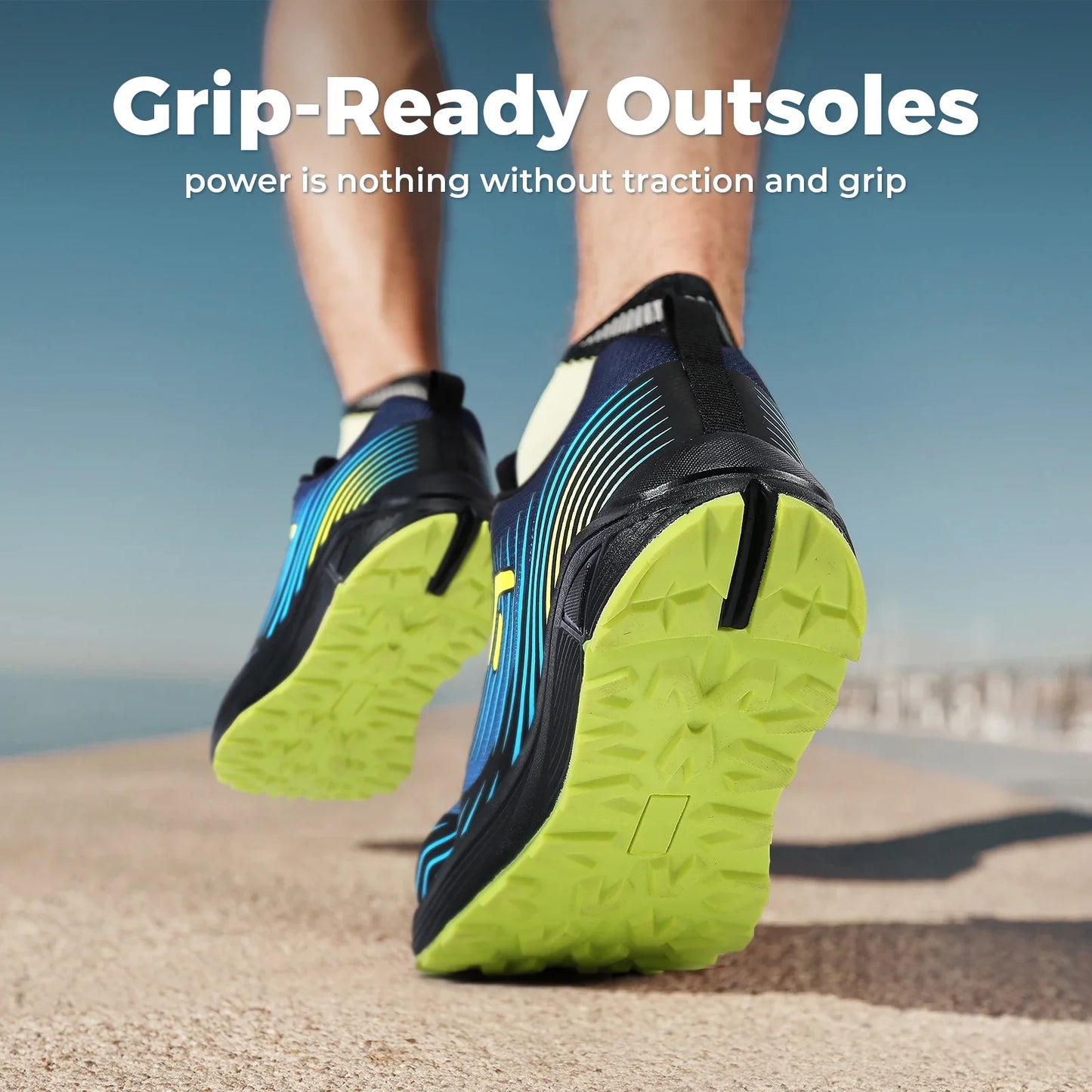 Fitville Trail Sports Shoes Breathable Wide Running Shoes For Men Sneakers Soft Cushioning Jogging Shoes for Relif Foot Pain