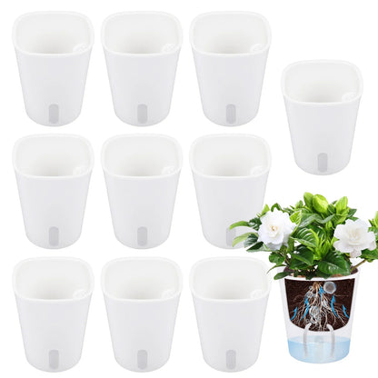 10 Pcs Self Watering Planter Lazy Hydroponic Flower Pot Plastic