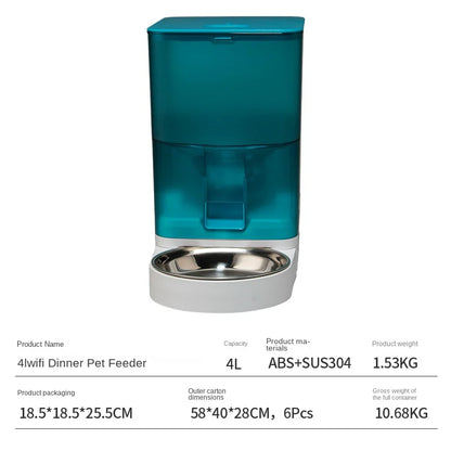 Intelligent Pet Feeder Timed Automatic Quantitative Feeding Machine For Cats Cat Food Dog Food Self-service Feeding For Dogs New