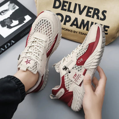 Men's Shoes Designer Luxury Outdoor Running Shoes Soft Sole Non Slip Breathable Tennis Shoe Fashion 2026 New Men Sneakers Spring