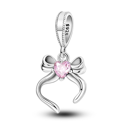 2026 Hot Sale Charms Bead 925 Sterling Silver Pink Butterfly Luminous Firefly Dangle Fit Bangle Bracelet Necklace DIY Jewelry