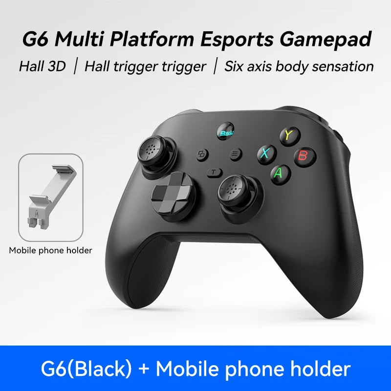 G6 wireless mobile game controller with Hall trigger and Hall joystick supporting switch/pc/android/IOS