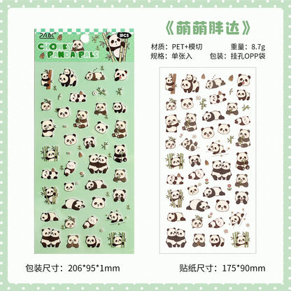 1 Sheet Kawaii Pet Clear PET Sticker, Mini Dog Cat Panda Rabbit