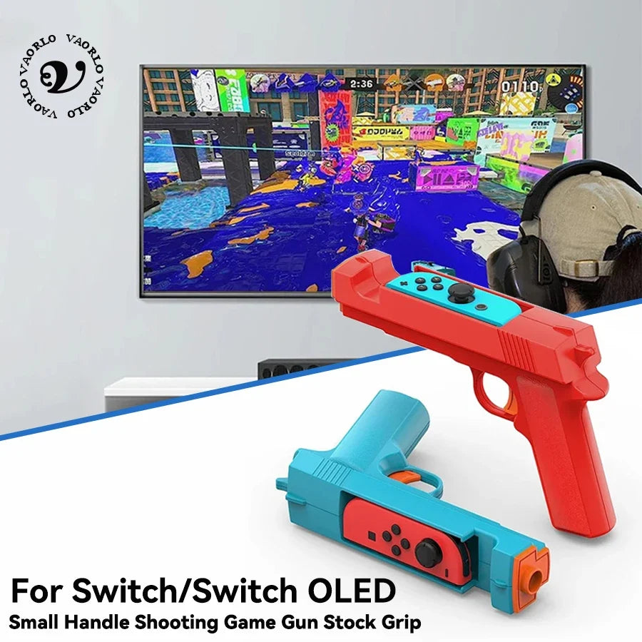 New For NS Switch Small Handle Shooting Game Gun Stock Grip Switch OLED Left and Right Controller Gun Stock Handle 2 Packs