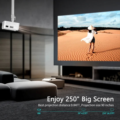 Leisure 470P WiFi 1080P Movie Projector Video Home Theater 250" Display