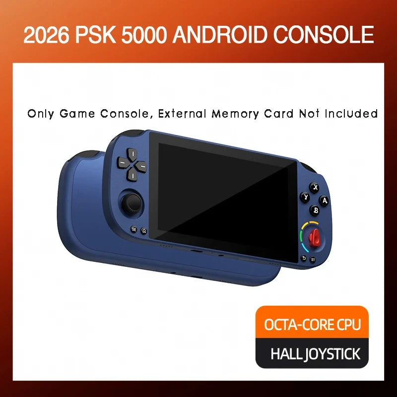 5.0 Inch FHD IPS Handheld Game Console PSK5000 with XBOX/SWITCH Layout,Helio G85 Octa-Core,6+128GB,Hall Joystick