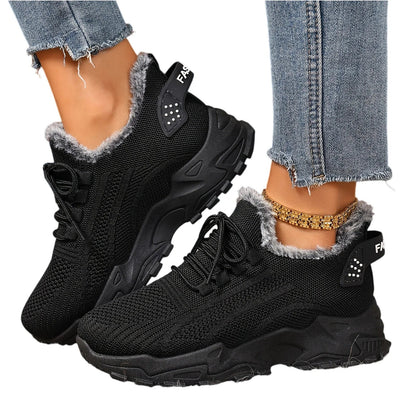 Women's Winter Warm Sports Shoes Non Slip Soles Suitable for Cold Weather Outdoor Walking Sports Shoes Ladies Sneakers