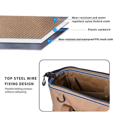 Camping Tool Storage Bag, Large-Capacity Tool Kit, Can Be Hung With a Climbing Buckle, High Toe Nail, Five Colors to Choose From
