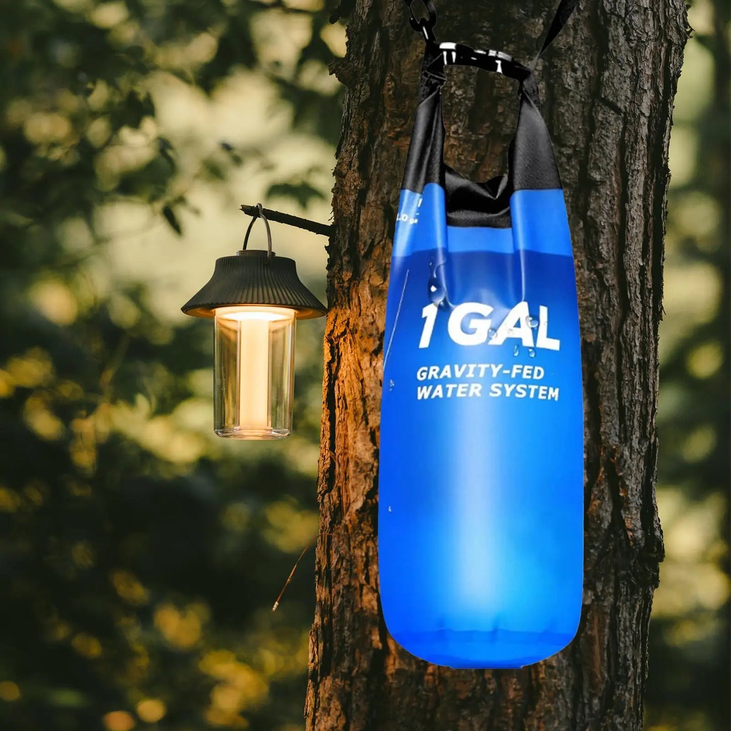 Camping Gravitys Water Bag With Water Filter And Hose Folding Water Filter Straw Water Bag Filtering Bucket Bag Survival Gear