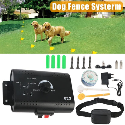 Electric Dog Fence Waterproof Electronic Pet Fence System Containment Pet Accessories Sound Shocked Collar Dog Training Collar