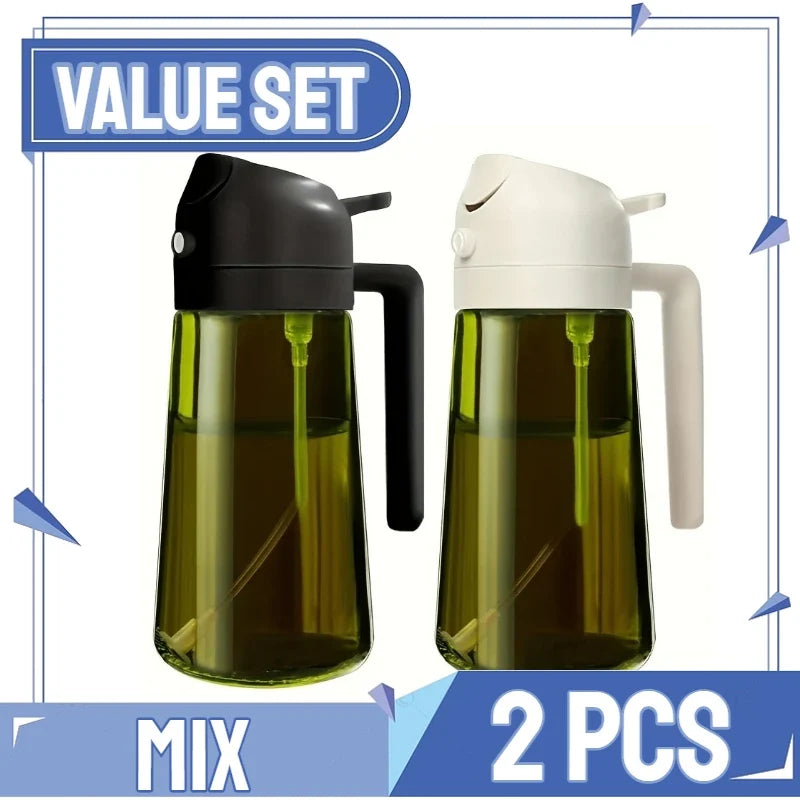 2in1 Kitchen Spray Oil Dispenser Oil Sprayer Polisher Or Only Brush Spray for Air Fryer Salad Grilling Roasting Cooking Kitchen