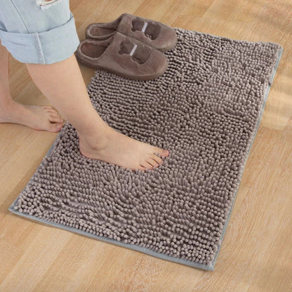 Chenille Bathroom Carpet Non Slip Bath Mat Soft and Comfortable Plush Living Room Door Bathroom Absorbent Foot Floor Matscarpet