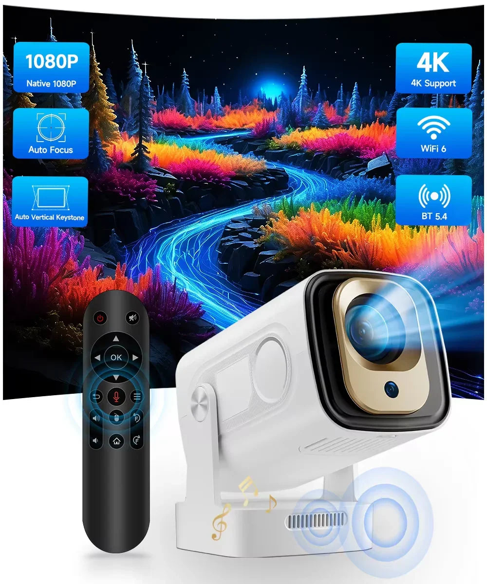 Magcubic HY310 Home Projector 1080P Mini Projector 4K AF Native 5W Speaker Air Mouse Voice Assistant Upgrated 330ANSI Android11