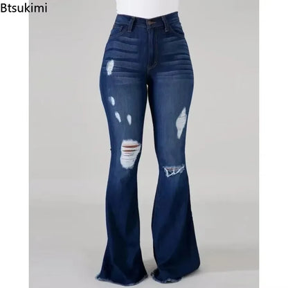 New 2026 Casual Jeans High Waist Jeans for Women Fashion Slim Hip Lift Stretch Denim Pants Street Casual Female Trousers S-3XL